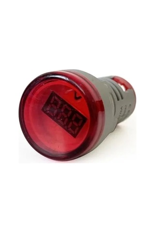 Dijital Voltmetre 22mm Ac 60-500v Led Kırmızı Işık
