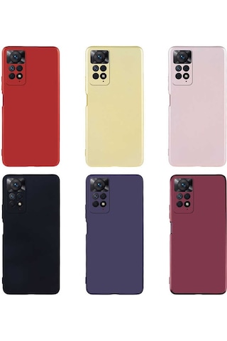 Noktaks - Xiaomi Uyumlu Xiaomi Redmi Note 11 Pro 5g - Kılıf Mat Renkli Esnek Premier Silikon Kapak - Gold