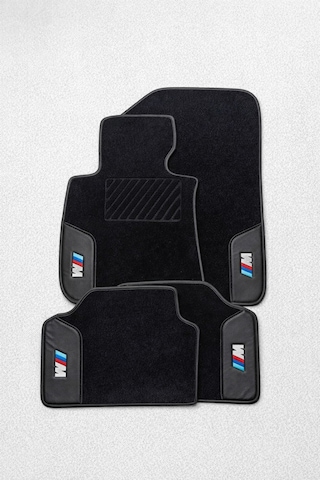 Ruby/ Nakışlı Siyah Deri Desen Oto Halı Paspas Bmw 1 F20/ F21- 2011 - 2019