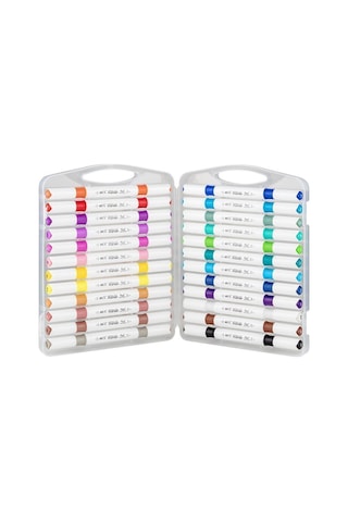 Art-x Acrylic Marker Duo Marker Çift Uçlu Su Bazlı Boyama Kalemi 24 Renk Set