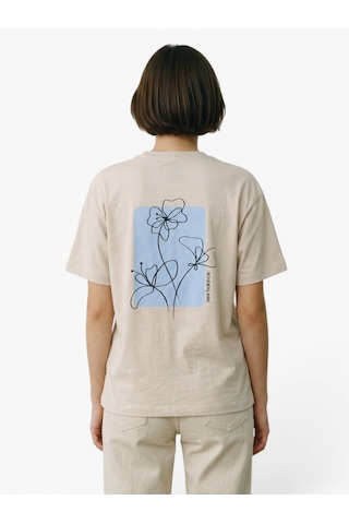 New Balance Nb Lıfestyle Women T-shırt Kadın Bej T-shirt - Wnt3630