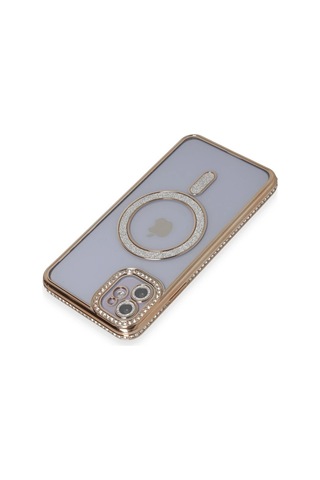 Mey İthalat Apple iPhone Uyumlu 11 - Kılıf Joke Simli Magneticsafe - Kılıf - Gold Diğer