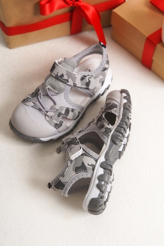 Çinçon Günlük Ortopedik Erkek Çocuk Sandalet Ayakkabı Füme