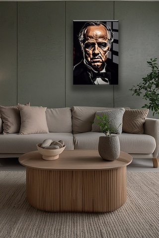 The Godfather Mafya Adam Portre Cam Tablo