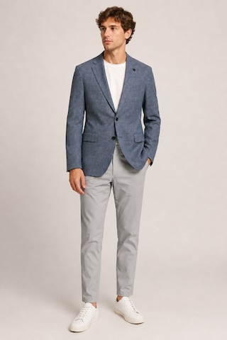 Bihan Store Erkek Kırçıllı Dokulu Mono Yaka İki Düğmeli Blazer Tek Ceket 6 Drop 11952-mavi