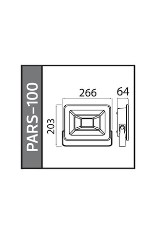 Horoz Pars-100 100w Led Projektör Smd 6400k Beyaz Çok Renkli