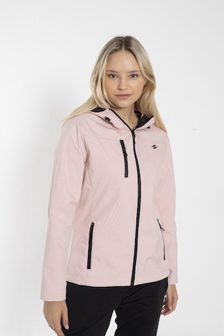 Crozwise Bayan Kapşonlu Softshell Mont Pembe