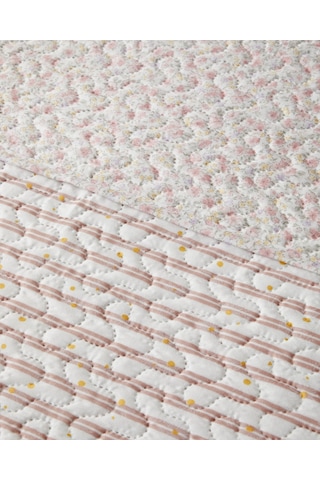 English Home Belle Band Çift Kişilik Yatak Örtüsü Takımı 200x220 Cm Pembe Pembe