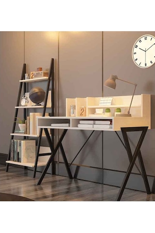 Avmpark Avmpark Yanke Çalışma Masası+Kitaplık Aytaşı
