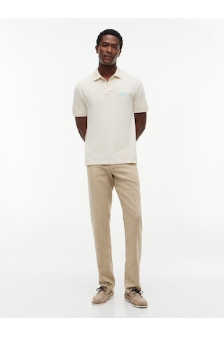 Tommy Hilfiger Denton Sorona Lınen Erkek Bej Pantolon - Mw0mw42337