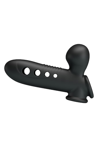 Lilitushop Hava Yastıklı Premium Siyah Silikon Penis Kılıfı