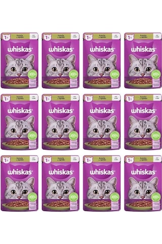 Whiskas Kuzulu Poşet Kedi Yaş Mama 85 G 12x