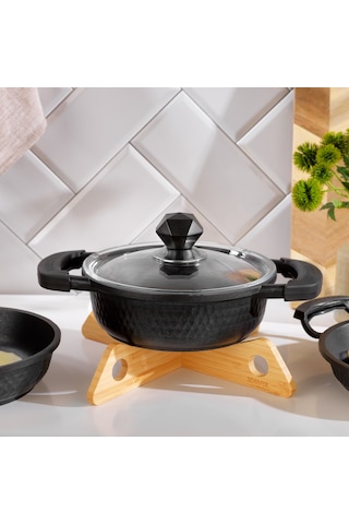 Schafer Crystal 4 Parça Döküm Mini Aile Seti-siyah