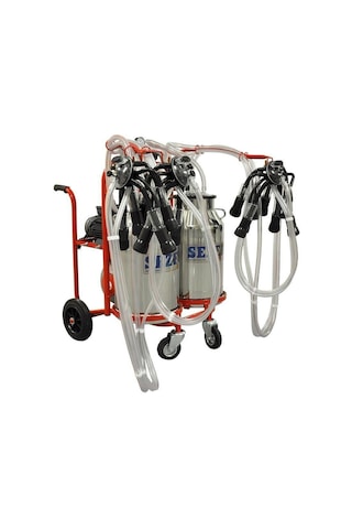 Sezer Çelik Güğüm Dört Başlık İnek Sağım Makinesi