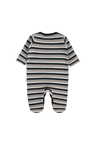 Civil Baby Kare Çizgi Empirme Patikli 1-9 Ay Tulum - Bej Açık Vizon