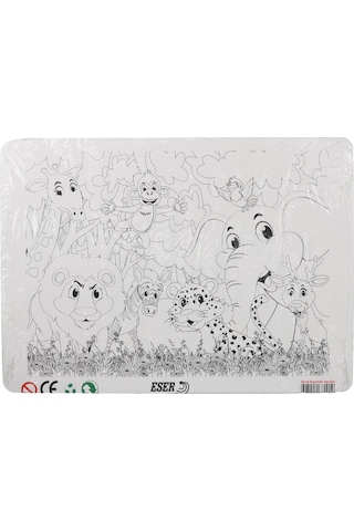 36 Parça Çocuk Puzzle + Boyama Hayvanlar Alemi