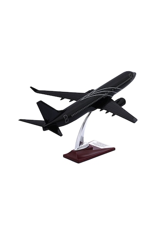 Zekupp - Maket Uçak - Boeing 737-800 1/100 - SİYAH ÖZEL TASARIM Model Uçak