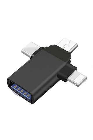 Micro Usb Type-c Lightning To 4in1 Otg Usb Çevirci Adaptör Fc930