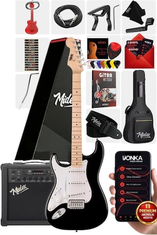 Midex Rph-31wb-25amp Solak Elektro Gitar 25w Amfili Full Set