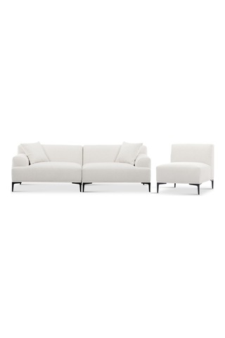New York Premium Üçlü Modül Koltuk 3l+1+3r , Harmony, Comfort Plus , Ofis Salon Ve Oturma Odası Kırık Beyaz