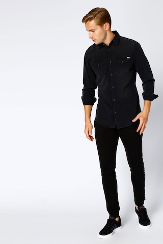 Jack & Jones Erkek Kot Gömlek - 12138115 Siyah