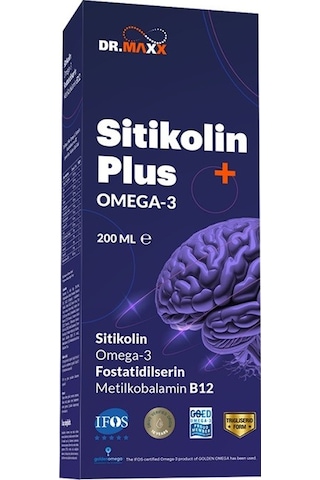 Dr. Maxx Sitikolin Plus Omega 3 Şurup 200 ML