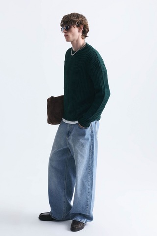 Vamos Oversize Basic Triko Kazak Nefti