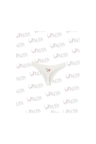 Alya Underwear Yeni Yıl Temalı Baskılı String, Kırmızı Tanga Külot Aşk Tanrısı Tekli Paket Beyaz Km Baskılı