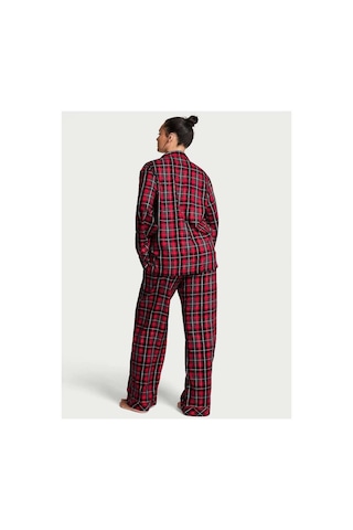 Victoria's Secret Flannel Uzun Pijama Takımı Kırmızı
