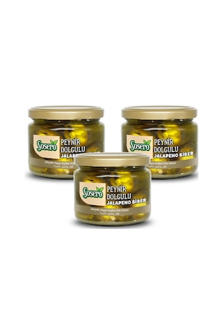 Peynir Dolgulu Jalapeno Biber 3 X 290 Gr Cam Kavanoz