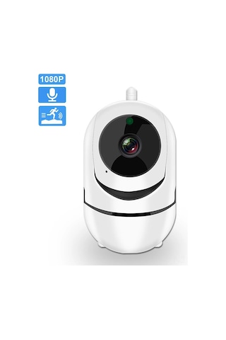 Wezone Ev Güvenlik Kamerası Wifi - 360 Panoramik Takip, 1080p Hd, İki Yönlü Ses, İnfrafed Gecelik Görüş, Akıllı Uygulama Kontrolü