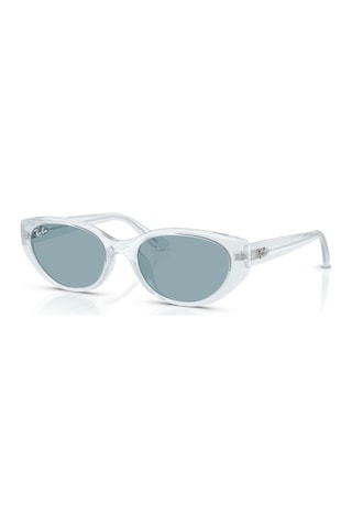 Ray-ban Rb 4457d 687280 55 Unisex Yastık Şeffaf Kemik Güneş Gözlüğü Şeffaf
