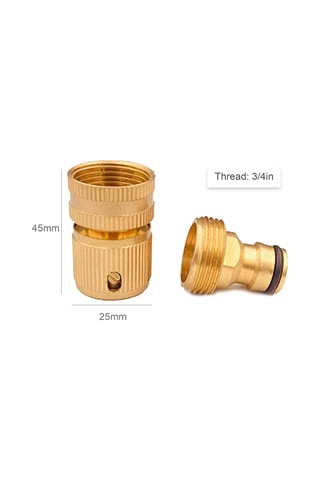 Qingmipy 3/4" Pirinç Bahçe Hortumu Bağlantısı - Su Geçirmez Ve Dayanıklı Diğer