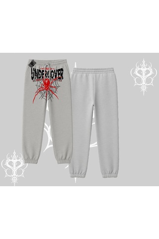 Beyaz Lastikli Eşofman Altı Spider Undercover Gri