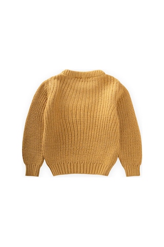 Cigit Bisiklet Yaka Selanik Triko Kazak 2-8 Yaş Hardal Sarı Hardal Sarı