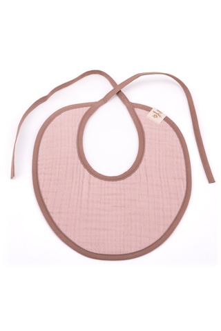 Magnolia Textile Müslin Biyeli Bebek Önlük Açık Pembe