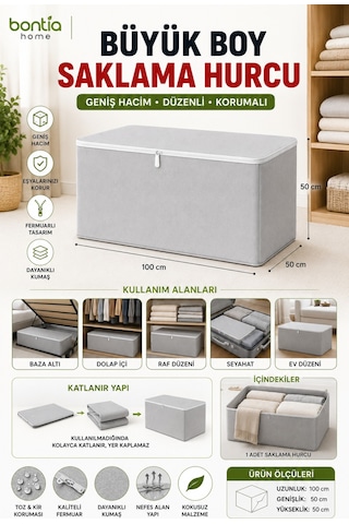 Büyük Boy Saklama Hurcu 100x50x50 Cm Fermuarlı Hurç Yorgan Battaniye Kıyafet Düzenleyici Dolap İçi Ve Baza Altı Saklama Kutusu Krem Büyük Boy Saklama Hurcu 100x50x50 Cm Fermuarlı Hurç Yorgan Battaniye Kıyafet Düzenleyici Dolap İçi Ve Baza Altı Saklama Kutusu Krem