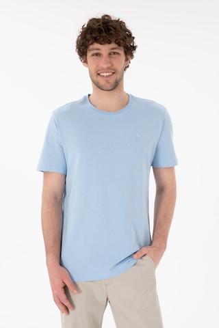 U.S. Polo Assn. Erkek Regular Fit Bisiklet Yaka Mavi Basic Tişört 50305924-VR003