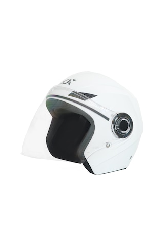 Gp Gx Mks005-Pw Şeffaf Vizörlü Motosiklet Yarım Kask Beyaz