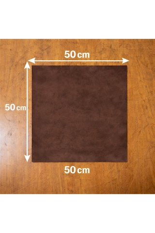 Kendinden Yapışkanlı Alkantara Süet Suni Deri 50 X 50 - Kahverengi Kahverengi