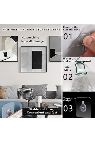 26 Adet Resim Askısı Delme Gerektirmez, Kendinden Yapışkanlı Resim Çerçevesi Askısı Duvar Montajı Askısı Resim Çerçevelerini Asmak İçin Resim Çerçevesi Kancaları, Dekoratif Çok Renkli