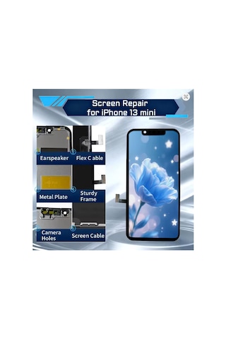 Apple iPhone Uyumlu 13 Mini A Kalite Ön Lcd Ekran Dokunmatik Sıvı Bandı Kırılmaz Tamir Seti Set