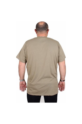 Starbattal Erkek Büyük Beden Sıfır Yaka Tişört Want 25160 Hakı Haki