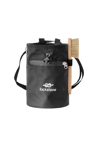 Luckstone-bouldering Halter İçin Fırçalı Magnezyum Tozu Saklama-siyah Çok Renkli