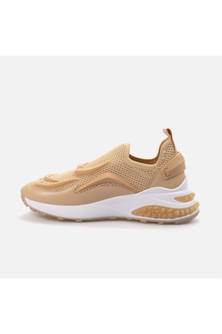 Kemal Tanca Taşlı Kadın Spor & Sneaker Ayakkabı 039 Bej