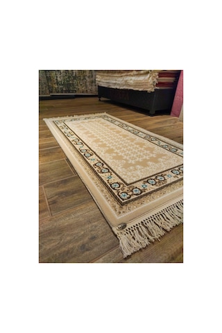 Aspero 4105b Krem-kahve-mavi Halı Çok Renkli