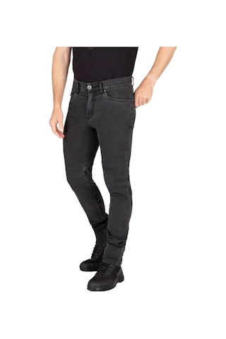 Knox Colton Slim Korumalı Denim Motosiklet Pantolonu Koyu Gri