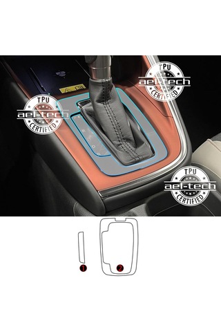 Honda Hr-v Uyumlu Vites Etrafı Piano Black Tpu Koruyucu 2li Set 2
