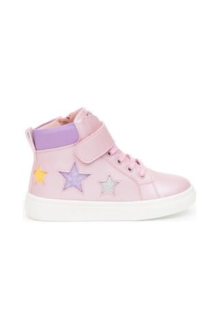 U.S. Polo Assn. Kız Çocuk Toz Pembe Yıldız Desenli Bilek Boy Ayakkabı 50315545-VR034