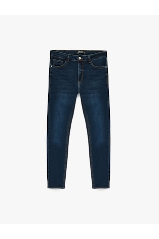 Koton Pamuklu Normal Bel Cepli Skinny Jean Pantolon - Michael Jean Koyu İndigo 7wam40090nd